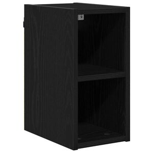 vidaXL Hangkast met opslag Zwart Eiken 20 x 29,5 x 40 cm Bewerkt hout