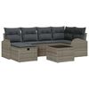 vidaXL Tuin Sofa Set 7 st Grijs poly rattan