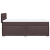 vidaXL Boxspring met matras stof donkerbruin 90x200 cm