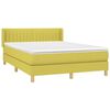 vidaXL Boxspring met matras stof groen 140x190 cm