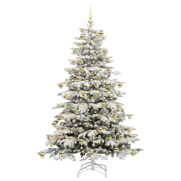 vidaXL Kunstmatige Inklapbare Kerstboom Wit 210 cm PE en PVC