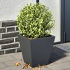 vidaXL Plantenbakken 2 st 30x30x30 cm staal antracietkleurig