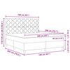 vidaXL Boxspring bed met matras met LED Taupe 160 x 200 cm Stof