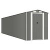 vidaXL Tuinschuur 192x855x223 cm gegalvaniseerd staal lichtgrijs