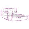 vidaXL Bedframe "Viana" zonder matras kunstleer cappuccinokleurig 140x200 cm