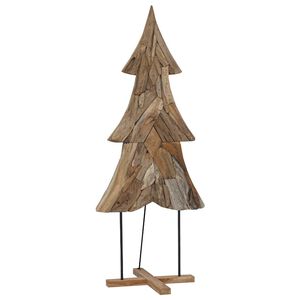 vidaXL Kerstboom met standaard Bruin 181,5 cm Massief teakhout