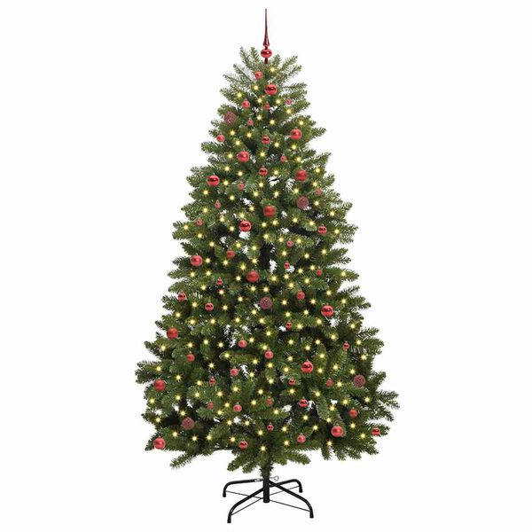 vidaXL Kunstkerstboom met 300 LED Groen 270 cm PVC en Metaal