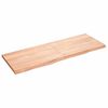 vidaXL Tafelblad 140x50x(2-4)cm behandeld massief eikenhout lichtbruin