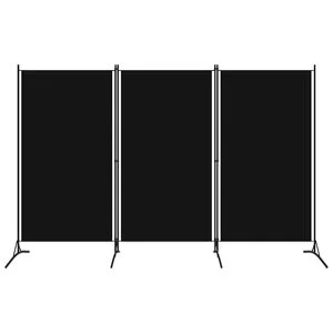 vidaXL Kamerscherm met 3 panelen 260x180 cm zwart