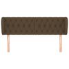 vidaXL Hoofdbord met randen 163x23x78/88 cm stof donkerbruin