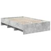 vidaXL Bedframe met hoofdeinde Beton Grijs 120 x 123 cm Bewerkt hout