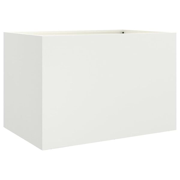 vidaXL Plantenbak 62x40x39 cm staal wit