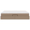 vidaXL Opbergbed met matras Cappuccino 180 x 200 cm Nep Leer