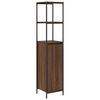 vidaXL Badkamermeubel met planken 36x35x165 cm bruin eiken