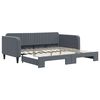 vidaXL Slaapbank met onderschuifbed 100x200 cm fluweel donkergrijs