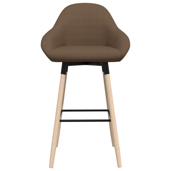 vidaXL Barkruk stof bruin