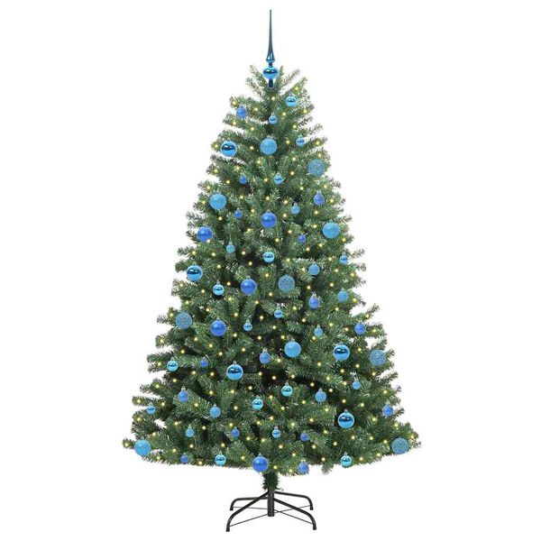 vidaXL Kunstmatige Inklapbare Kerstboom Groen 180 cm PVC en Metaal
