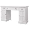 vidaXL Bureau ministre wit 140x48x80 cm