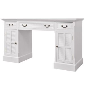 vidaXL Bureau ministre wit 140x48x80 cm