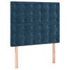 vidaXL Boxspring met matras fluweel donkerblauw 100x200 cm