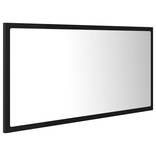 vidaXL Badkamerspiegel LED 90x8,5x37 cm acryl zwart