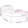 vidaXL Boxspring met matras stof donkergrijs 100x200 cm