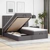 vidaXL Ottoman bed met matrassen 200x200cm kunstleer grijs
