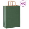 vidaXL Papieren zakken 50 st met hengsels 26x12x35 cm groen