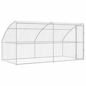 vidaXL Hondenhok 2 pcs Zilver 4 x 2 x 2 m Gegalvaniseerd staal
