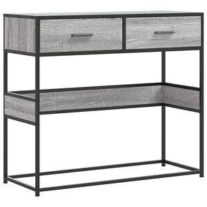 vidaXL Wandtafel 90x35x80 cm bewerkt hout grijs sonoma eikenkleurig