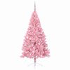 vidaXL Kunstmatig Voorverlicht Kerstboom met 300 LED Roze 180 cm PVC