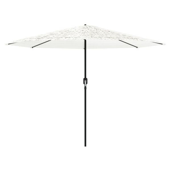 vidaXL Parasol met stalen paal 324x324x247 cm wit
