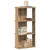 vidaXL Boekenkast 3-laags 60x30x120 cm bewerkt hout artisanaal eiken