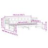 vidaXL Slaapbank met onderschuifbed 90x190 cm massief grenenhout wit