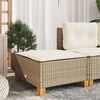 vidaXL Tuinkruk met kussen 63,5x56x32 cm poly rattan beige