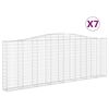 vidaXL Schanskorven 7 st gewelfd 400x30x140/160 cm ijzer