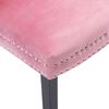 vidaXL Eetkamerstoelen 2 st fluweel roze