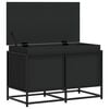 vidaXL Opbergbox met deksel 80x40x51,5 cm bewerkt hout zwart