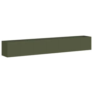 vidaXL Plantenbak 280x40x40 cm koudgewalst staal olijfgroen