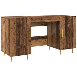 vidaXL Bureau Oud hout Bewerkt hout