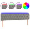 vidaXL Hoofdbord LED 200x7x78/88 cm fluweel lichtgrijs