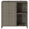vidaXL Opbergkast met plank met opslag Grijs 100 x 36 x 102 cm Rattan