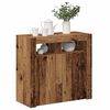 vidaXL Dressoir met LED-verlichting 80x35x75 cm bewerkt hout oud hout