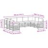 vidaXL Sofa-Sets 9 pcs Natuurlijk en Lichtgrijs Massief Acaciahout