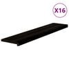 vidaXL Traptreden 16 st 120x25x2 cm massief eikenhout bruin-zwart