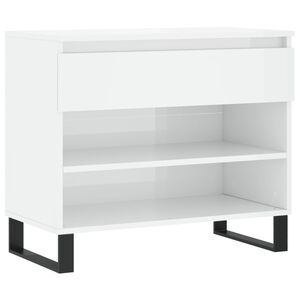 vidaXL Schoenenkast 70x36x60 cm bewerkt hout hoogglans wit