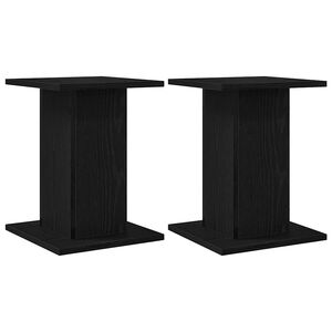 vidaXL Luidspreker standaards 2 pcs Zwart Eiken 30 x 30 x 40 cm