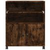 vidaXL Printerkastje met wielen 60x48x74 cm gerookt eikenkleurig