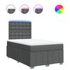 vidaXL Boxspring met matras stof donkergrijs 120x190 cm