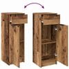 vidaXL Badkamer Kast met lade Oud hout 32 x 34 x 90 cm Bewerkt hout